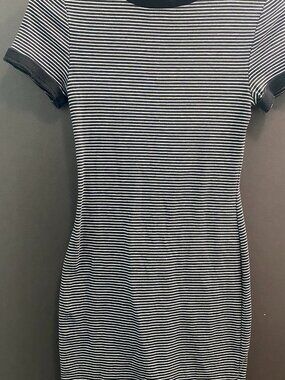 BDG Urban Outfitters Black White Stripe T Shirt Dress Small